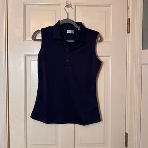 Callaway Women’s Sleeveless Golf Polo Shirt Size Small – Navy Blue (Peacoat) NWT